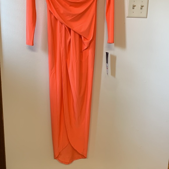 NWT Stunning RACHEL Rachel Roy Long Sleeve Dress Size XS Guava Punch Color - Picture 8 of 12